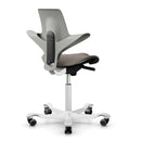 HAG Capisco Puls 8020 Clay ergonomic saddle chair with silver aluminium base and 150mm gas lift