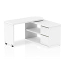 Fleur Smart Storage Desk - 360° Rotating Dual Workspace 130cm