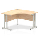Dynamic Office Solutions 1200mm L-shaped corner desk with beech top and silver legs