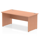 Beech desk with straight panel and end leg by Dynamic Office Solutions, suitable for ergonomic home office setups.