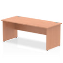 Impulse 1800mm straight desk with beech finish and panel end leg from Dynamic Office Solutions