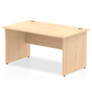1400mm straight desk with beech top and white panel end leg by Dynamic Office Solutions