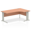 Dynamic Office Solutions Impulse 1800mm beech corner desk with black cable managed leg