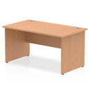 1400mm straight desk with beech top and leg, ergonomic design from Dynamic Office Solutions