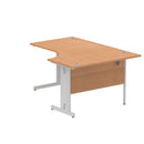 Impulse 1600mm Left Crescent Desk Cable Managed Leg