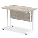 Dynamic Office Solutions 1000mm slimline desk with cantilever legs in beech and silver finish