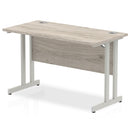 1200mm Slimline desk with cantilever legs in beech finish and silver legs from Dynamic Office Solutions