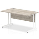 Beech top straight desk with cantilever silver legs from Dynamic Office Solutions