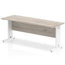 Beech slimline desk with cable managed cantilever leg by Dynamic Office Solutions