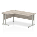 Dynamic Office Solutions 1800mm left corner desk with cantilever leg in beech and silver finish