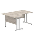 Impulse 1600mm Left Crescent Desk Cable Managed Leg