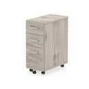 Three-drawer under desk pedestal in beech finish by Dynamic Office Solutions, featuring a sleek, modern design.