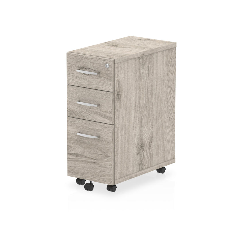 Three-drawer under desk pedestal in beech finish by Dynamic Office Solutions, featuring a sleek, modern design.
