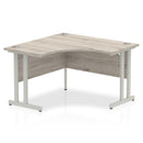Dynamic Office Solutions 1200mm beech corner desk with silver legs, featuring an L-shaped design and modern style