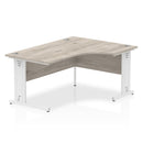 Dynamic Office Solutions 1800mm right corner desk with cable-managed black leg and beech top