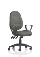 Dynamic Office Solutions Eclipse Plus XL ergonomic task chair in black fabric with high back and adjustable features