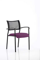 Brunswick Stackable Visitor Chair - Mesh Back, Padded Seat
