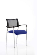 Brunswick Stackable Visitor Chair - Mesh Back, Padded Seat