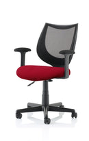 Camden Medium Back Mesh Task Chair Black with Arms | Operator