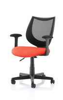 Camden Medium Back Mesh Task Chair Black with Arms | Operator