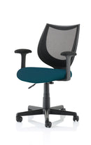 Camden Medium Back Mesh Task Chair Black with Arms | Operator