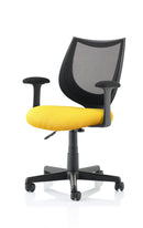 Camden Medium Back Mesh Task Chair Black with Arms | Operator
