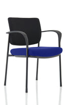 Brunswick Deluxe Stacking Visitor Chair - Chrome Frame, Mesh Back