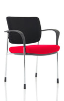 Brunswick Deluxe Stacking Visitor Chair - Chrome Frame, Mesh Back