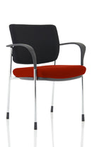 Brunswick Deluxe Stacking Visitor Chair - Chrome Frame, Mesh Back
