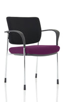 Brunswick Deluxe Stacking Visitor Chair - Chrome Frame, Mesh Back