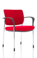 Brunswick Deluxe Stacking Visitor Chair - Chrome Frame, Mesh Back