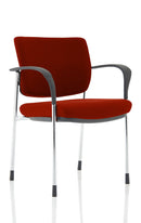 Brunswick Deluxe Stacking Visitor Chair - Chrome Frame, Mesh Back