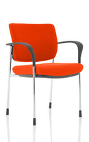 Brunswick Deluxe Stacking Visitor Chair - Chrome Frame, Mesh Back