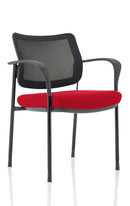 Brunswick Deluxe Stacking Visitor Chair - Chrome Frame, Mesh Back