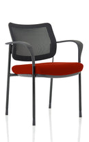 Brunswick Deluxe Stacking Visitor Chair - Chrome Frame, Mesh Back