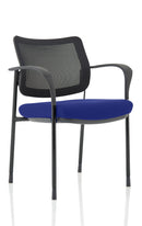 Brunswick Deluxe Stacking Visitor Chair - Chrome Frame, Mesh Back