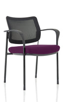 Brunswick Deluxe Stacking Visitor Chair - Chrome Frame, Mesh Back