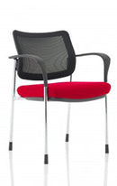 Brunswick Deluxe Stacking Visitor Chair - Chrome Frame, Mesh Back