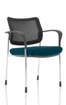 Brunswick Deluxe Stacking Visitor Chair - Chrome Frame, Mesh Back