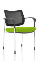 Brunswick Deluxe Stacking Visitor Chair - Chrome Frame, Mesh Back