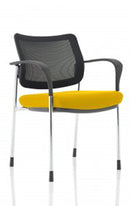 Brunswick Deluxe Stacking Visitor Chair - Chrome Frame, Mesh Back