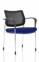 Brunswick Deluxe Stacking Visitor Chair - Chrome Frame, Mesh Back