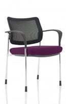 Brunswick Deluxe Stacking Visitor Chair - Chrome Frame, Mesh Back