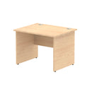 Beech finish straight desk with panel end leg from Dynamic Office Solutions, ideal for ergonomic office setups.