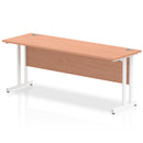 Dynamic Office Solutions 1800mm beech slimline desk with cantilever legs, ideal for home office setups.