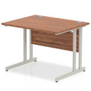 1000mm beech desk with silver cantilever legs by Dynamic Office Solutions