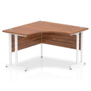 Dynamic Office Solutions Impulse 1200mm cantilever leg corner desk in beech with silver legs, L-shaped design