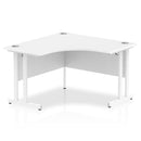 Dynamic Office Solutions Impulse 1200mm beech corner desk with silver legs and L-shaped design.