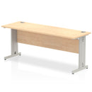 Dynamic Office Solutions Impulse 1800mm slimline desk with silver cantilever legs and beech top