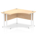 Dynamic Office Solutions 1200mm corner desk with beech top and silver legs, featuring an L-shaped design